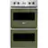 Front. Viking - Professional 5 Series 30" Built-In Double Electric Convection Wall Oven - Cypress Green.