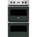 Front. Viking - Professional 5 Series 30" Built-In Double Electric Convection Wall Oven - Blackforest Green.