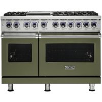 Viking - Professional 7 Series 7.3 Cu. Ft. Freestanding Double Oven Dual Fuel LP Gas Convection Range with Self-Cleaning - Cypress green - Front_Zoom