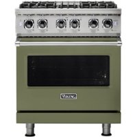 Viking - 5-Series 4.7 Cu. Ft. Self-Cleaning Freestanding Dual Fuel Convection Range - Cypress Green - Front_Zoom