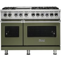 Viking - Professional 5 Series 7.3 Cu. Ft. Freestanding Double Oven Dual Fuel LP Gas True Convection Range with Self-Cleaning - Cypress green - Front_Zoom