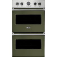 Viking - Professional 5 Series 30" Built-In Double Electric Convection Wall Oven - Cypress green - Front_Zoom