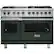Front. Viking - 48"W 7-Series Dual Fuel Self-Clean Range-6 Burners + Griddle - LP - Green.