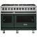 Front. Viking - 5-Series Dual Fuel Self-Clean 48"W Sealed Burner Range - Blackforest Green.