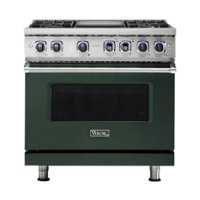 Viking - Professional 7 Series 5.1 Cu. Ft. Freestanding Gas Convection Range - Blackforest green - Front_Zoom