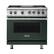 Front. Viking - VGR Freestanding 7-Series Gas 36"W Range - Blackforest Green.