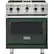 Front. Viking - Professional 5 Series 4.0 Cu. Ft. Freestanding LP Gas Convection Range - Blackforest Green.