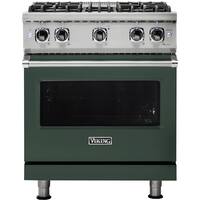 Viking - Professional 5 Series 4.0 Cu. Ft. Freestanding Gas Convection Range - Blackforest Green - Front_Zoom
