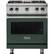 Front. Viking - Professional 5 Series 4.0 Cu. Ft. Freestanding Gas Convection Range - Blackforest Green.
