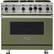 Front. Viking - Professional 5 Series 5.1 Cu. Ft. Freestanding Gas Convection Range - Cypress Green.