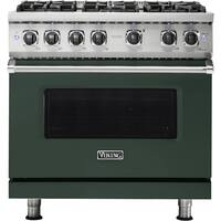 Viking - Professional 5 Series 5.1 Cu. Ft. Freestanding Gas Convection Range - Blackforest Green - Front_Zoom