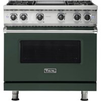 Viking - Professional 5 Series 5.1 Cu. Ft. Freestanding Gas Convection Range - Blackforest green - Front_Zoom
