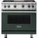 Front. Viking - Professional 5 Series 5.1 Cu. Ft. Freestanding Gas Convection Range - Blackforest Green.