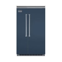 Viking - Professional 5 Series Quiet Cool 29.1 Cu. Ft. Side-by-Side Built-In Refrigerator - Blue - Front_Zoom