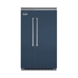 Viking - Professional 5 Series Quiet Cool 29.1 Cu. Ft. Side-by-Side Built-In Refrigerator - Slate Blue - Front_Zoom