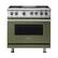 Front. Viking - VGR Freestanding 7-Series Gas 36"W Range - Cypress Green.