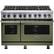 Front. Viking - VGR Freestanding 7-Series Gas 48"W Range - Cypress Green.