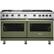 Front. Viking - Professional 5 Series Freestanding Double Oven Gas Convection Range - Cypress Green.