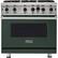 Front. Viking - Professional 5 Series 5.1 Cu. Ft. Freestanding LP Gas Convection Range - Blackforest Green.