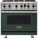 Alt View 11. Viking - Professional 5 Series 5.1 Cu. Ft. Freestanding LP Gas Convection Range - Blackforest Green.