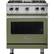 Front. Viking - Professional 5 Series 4.0 Cu. Ft. Freestanding Gas Convection Range - Cypress Green.