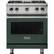 Front. Viking - Professional 5 Series 4.0 Cu. Ft. Freestanding LP Gas Convection Range - Blackforest Green.