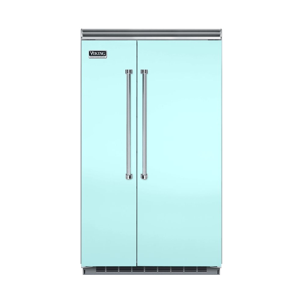 Viking – Professional 5 Series Quiet Cool 29.1 Cu. Ft. Side-by-Side Built-In Refrigerator – Bywater Blue