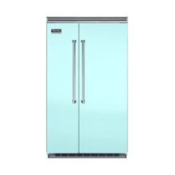 Viking - Professional 5 Series Quiet Cool 29.1 Cu. Ft. Side-by-Side Built-In Refrigerator - Bywater Blue - Front_Zoom