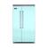 Front. Viking - Professional 5 Series Quiet Cool 29.1 Cu. Ft. Side-by-Side Built-In Refrigerator - Bywater Blue.