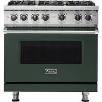 Viking - Professional 5 Series 5.1 Cu. Ft. Freestanding Gas Convection Range - Blackforest Green - Front_Zoom