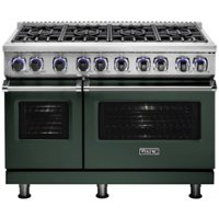 Viking - Professional 7 Series Freestanding Double Oven Gas Convection Range - Blackforest green - Front_Zoom