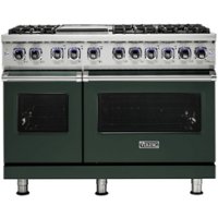 Viking - Professional 7 Series 6.1 Cu. Ft. Freestanding Double Oven LP Gas Convection Range - Blackforest Green - Front_Zoom