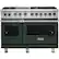 Front. Viking - VGR Freestanding 7-Series Gas 48"W Range - Blackforest Green.