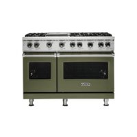 Viking - Professional 5 Series 6.1 Cu. Ft. Freestanding Double Oven LP Gas Convection Range - Cypress green - Front_Zoom