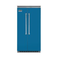 Viking - Professional 5 Series Quiet Cool 25.3 Cu. Ft. Side-by-Side Built-In Refrigerator - Alluvial Blue - Front_Zoom
