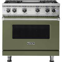 Viking - Professional 5 Series 5.1 Cu. Ft. Freestanding Gas Convection Range - Cypress Green - Front_Zoom