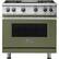 Front. Viking - Professional 5 Series 5.1 Cu. Ft. Freestanding Gas Convection Range - Cypress Green.