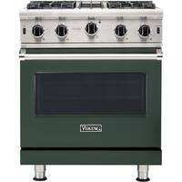 Viking - Professional 5 Series 4.0 Cu. Ft. Freestanding Gas Convection Range - Blackforest Green - Front_Zoom