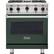 Front. Viking - Professional 5 Series 4.0 Cu. Ft. Freestanding Gas Convection Range - Blackforest Green.