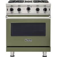 Viking - Professional 5 Series 4.0 Cu. Ft. Freestanding Gas Convection Range - Cypress Green - Front_Zoom