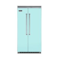 Viking - Professional 5 Series Quiet Cool 25.3 Cu. Ft. Side-by-Side Built-In Refrigerator - Bywater Blue - Front_Zoom