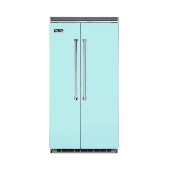 Front Zoom. Viking - Professional 5 Series Quiet Cool 25.3 Cu. Ft. Side-by-Side Built-In Refrigerator - Bywater blue.