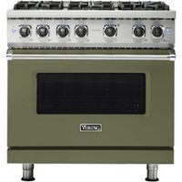 Viking - Professional 5 Series 5.1 Cu. Ft. Freestanding LP Gas Convection Range - Cypress green - Front_Zoom