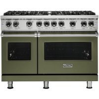 Viking - Professional 5 Series Freestanding Double Oven Gas Convection Range - Cypress Green - Front_Zoom