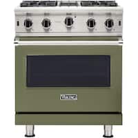 Viking - Professional 5 Series 4.0 Cu. Ft. Freestanding Gas Convection Range - Cypress Green - Front_Zoom