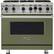 Front. Viking - Professional 5 Series 5.1 Cu. Ft. Freestanding LP Gas Convection Range - Cypress Green.