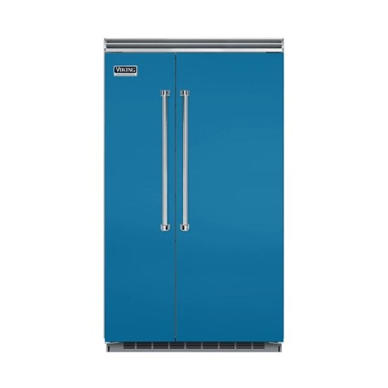 Viking – Professional 5 Series Quiet Cool 29.1 Cu. Ft. Side-by-Side Built-In Refrigerator – Alluvial Blue