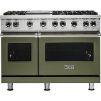 Viking - Professional 5 Series Freestanding Double Oven Gas Convection Range - Cypress Green - Front_Zoom