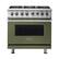Front. Viking - VGR Freestanding 7-Series Gas 36"W Range - Cypress Green.