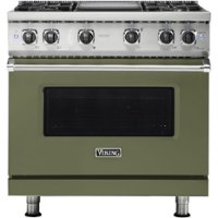Viking - Professional 5 Series 5.1 Cu. Ft. Freestanding LP Gas Convection Range - Cypress Green - Front_Zoom